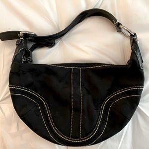 Coach Jacquard Signature Hobo Shoulder Bag, black (K0668-10599)
